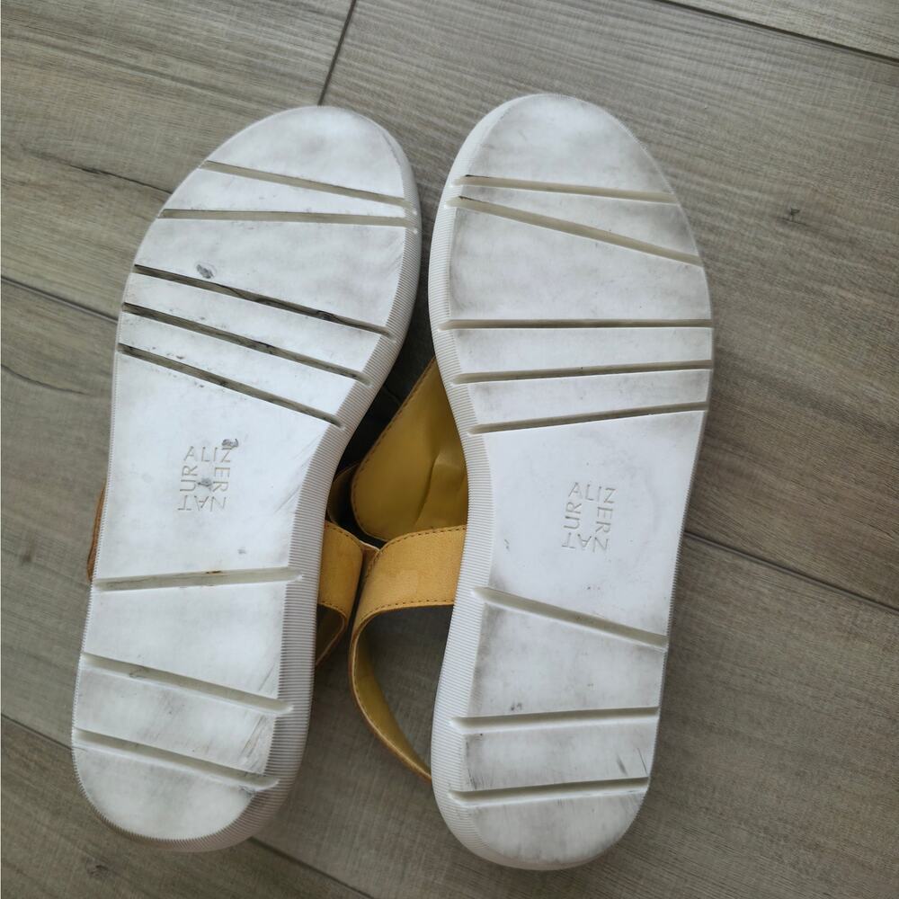 Naturalizer Lincoln Leather Sandals Sunset Yellow Women Sz 8M - Picture 4 of 8